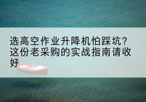 宁乡高空作业升降机厂家推荐-选高空作业升降机怕踩坑？这份老采购的实战指南请收好